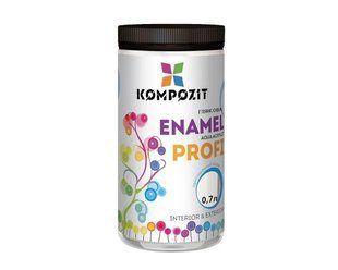 Емаль акрилова універсальна глянцева Kompozit Profi для дерева та металу Білий 0,7 л LM-E-0083 &mdash; фото товару LEMBAR
