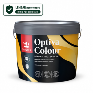 Фарба акрилова інтер&rsquo;єрна глибокоматова Tikkurila Optiva Colour для стін і стель Біла 2,7 л LM-F-0296 &mdash; фото товару LEMBAR