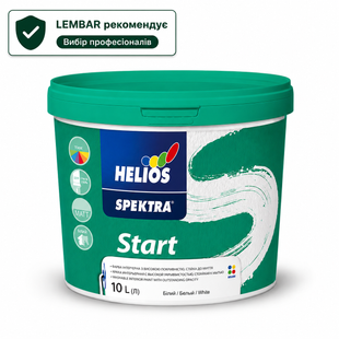 Фарба акрилатна Helios Spektra Start Біла 10 л LM-F-0234 &mdash; фото товару LEMBAR