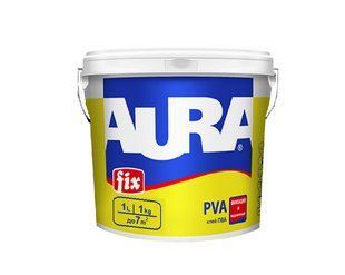 Клей вініл-ацетатний Aura Fix PVA Безбарвний 1 л LM-K-0088 &mdash; фото товару LEMBAR