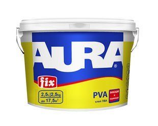 Клей вініл-ацетатний Aura Fix PVA Безбарвний 2.5 л LM-K-0089 &mdash; фото товару LEMBAR