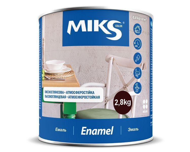 Емаль алкідна MIKS ПФ-115 універсальна Яскраво-жовтий глянцевий 2,8 кг LM-E-0147 &mdash; фото товару LEMBAR