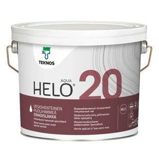 Лак поліуретановий Teknos Helo Aqua 20 для паркету та меблів Безбарвний Напівматовий 2,7 л LM-W-0130 &mdash; фото товару LEMBAR