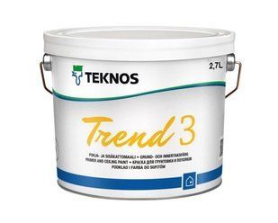 Фарба акрилатна інтер&rsquo;єрна глибокоматова Teknos Trend 3 для стель Біла 2.7 л LM-F-0370 &mdash; фото товару LEMBAR
